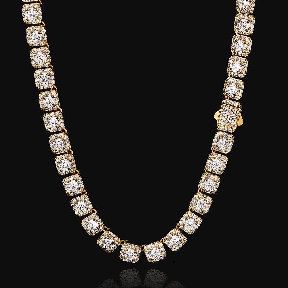 10 mm Federklemmen-Verschluss Quadratische Rock Candy Kette