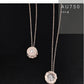 Roségold Pulsierendes Herz Diamant Anhänger Klavikula Kette