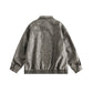 Retro-Hongkong-Stil, gewaschene, distressed Jacke für Herren