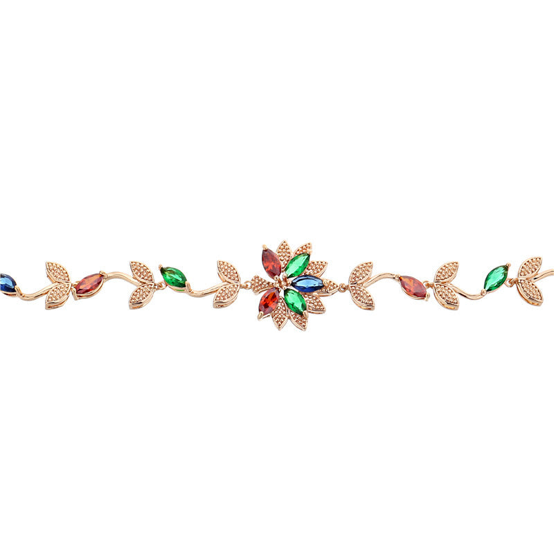 Armband mit 3A Zirkon in Weißgold und Roségold für Damen