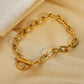 Klassisches Gold Armband Paperclip Armband
