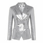 women's suit-style leather jacket