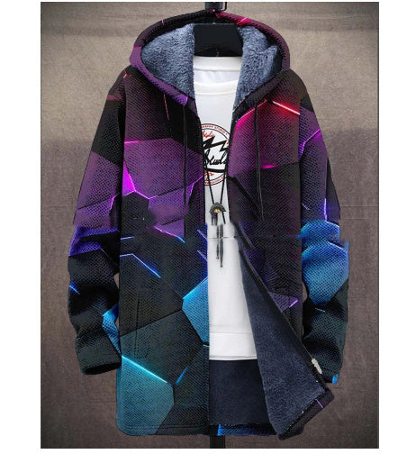 Bedruckte Stehkragenjacke für Herren