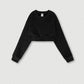 Sudadera corta retro recortada Navel Hot Girl para mujer: moderna y cómoda