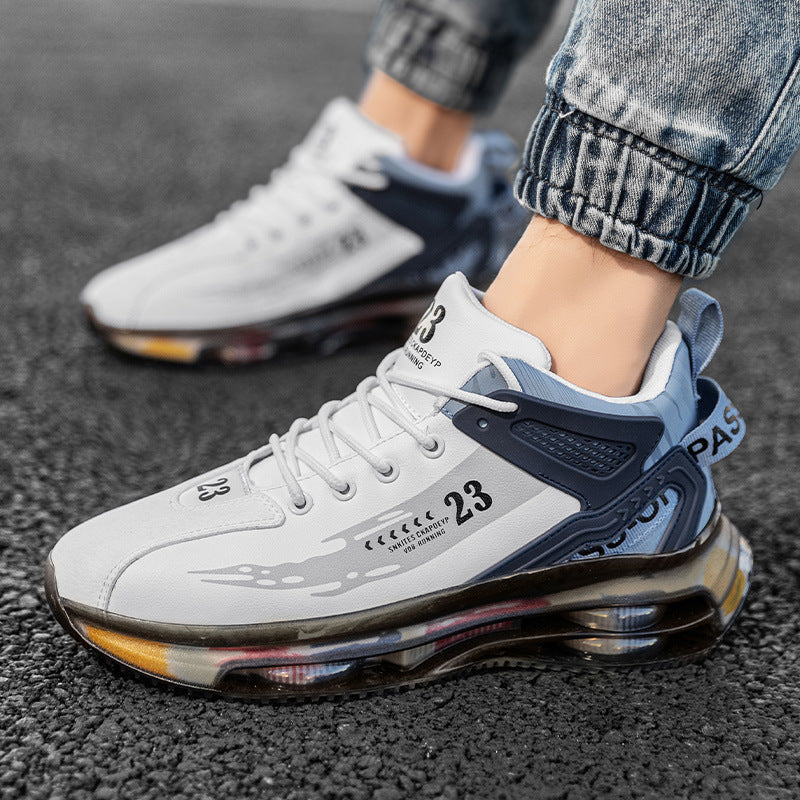 Herren-Sneaker-Laufschuhe, modische Outdoor-Jogging-Sportschuhe, atmungsaktive Mesh-Dämpfung, schwarze Basketballschuhe, große Größen