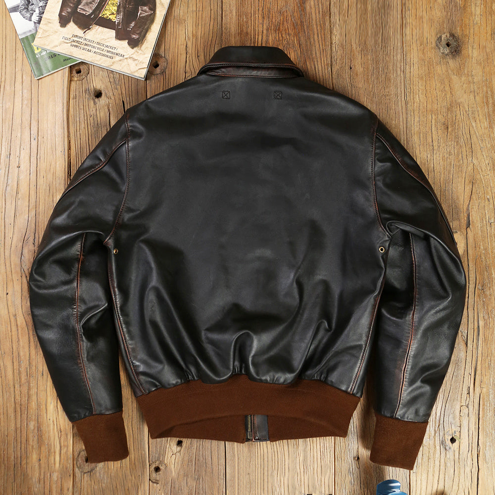 Chaqueta de cuero estilo motero casual americana