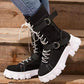 Botas cowboy de plataforma para mujer con hebillas y cordones: elegantes y modernas