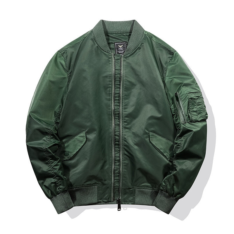Aviator-Jacke, bestickte Baseballjacke für Herren