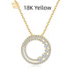 18K Gold Roségold Diamant-Halskette Rund