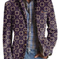 men's suit with striped check pattern