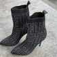 Women's High Heel Boots - Fashionable over-the-knee boots with pointed toe and thin heel