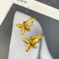 999 pure gold butterfly flower ring – elegance made of pure gold