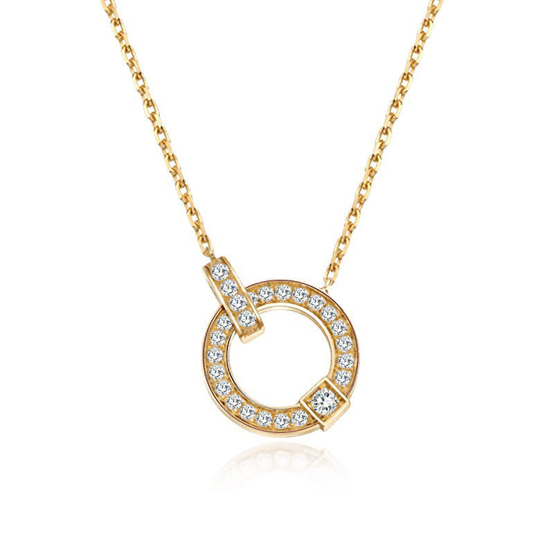 18K Fashion Diamant-Klavikula-Halskette