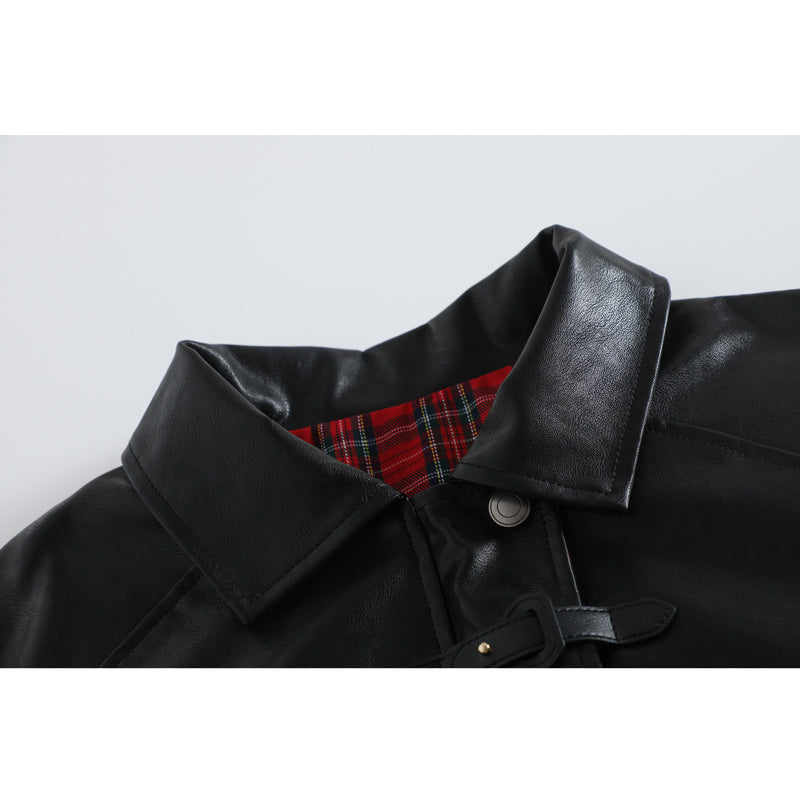 Plaid Stitching Jacket, Coat, Double-Sided