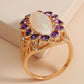 Gold-plated ring with diamond look – extravagance in European-American style
