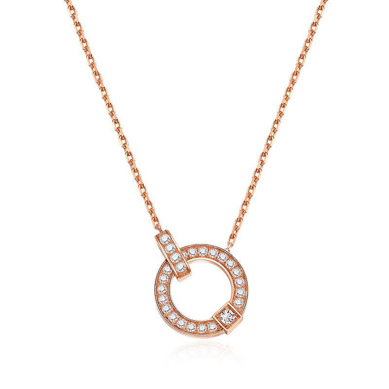 18K Fashion Diamant-Klavikula-Halskette
