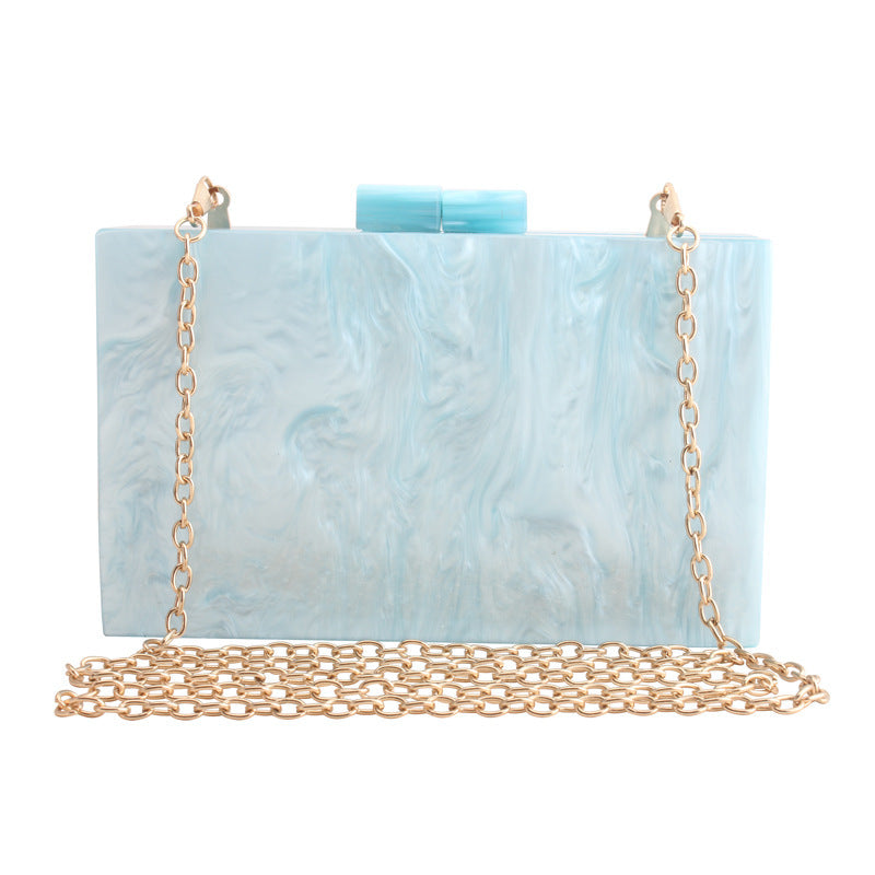 Luxuriöse Damen-Handtasche im Marmor-Design – Acryl und Metall-Details für ein edles Aussehen