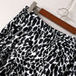Casual Leopard-Print Maxirock – Lockerer A-Linien-Stil mit Schlitz
