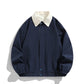 Pure color all-matching polo collar jacket