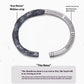 Armband Männer 99 Fuß Silber Mobius Ring mit Schleifenmuster