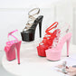 Extravagant High Heel Platform Sandals – Transparent Strappy Shoes for Women with Super High Heels