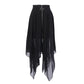 Zombie Cold Irregular Mesh Six-pointed Star Zipper Long Skirt – Einzigartig und stilvoll