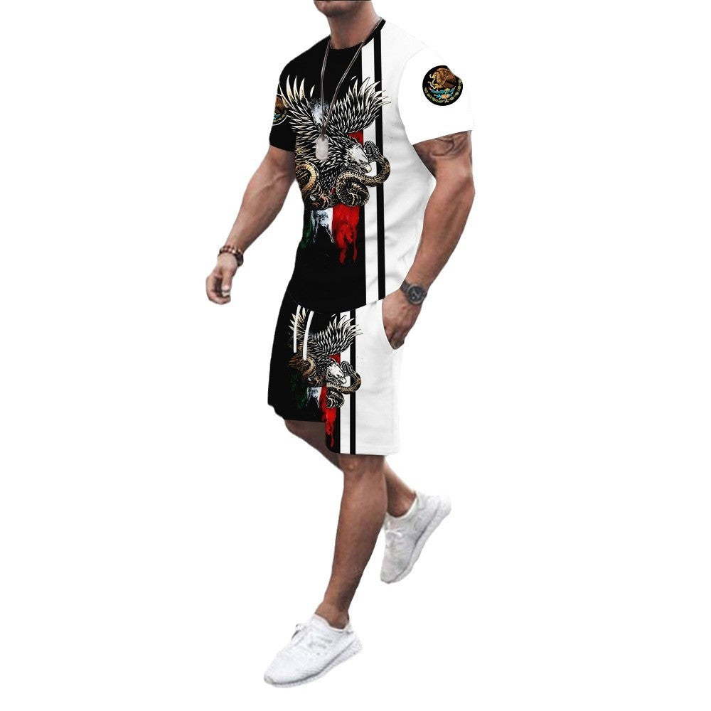 3D-Digital-Thermotransfer-Herren-T-Shirt-Anzug
