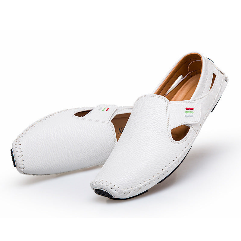 Zapatos de guisantes huecos y transpirables para hombre: elegantes y cómodos para el uso diario