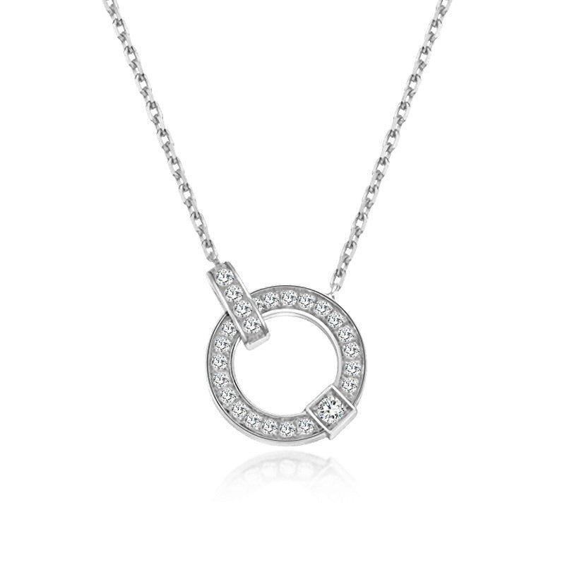 18K Fashion Diamant-Klavikula-Halskette
