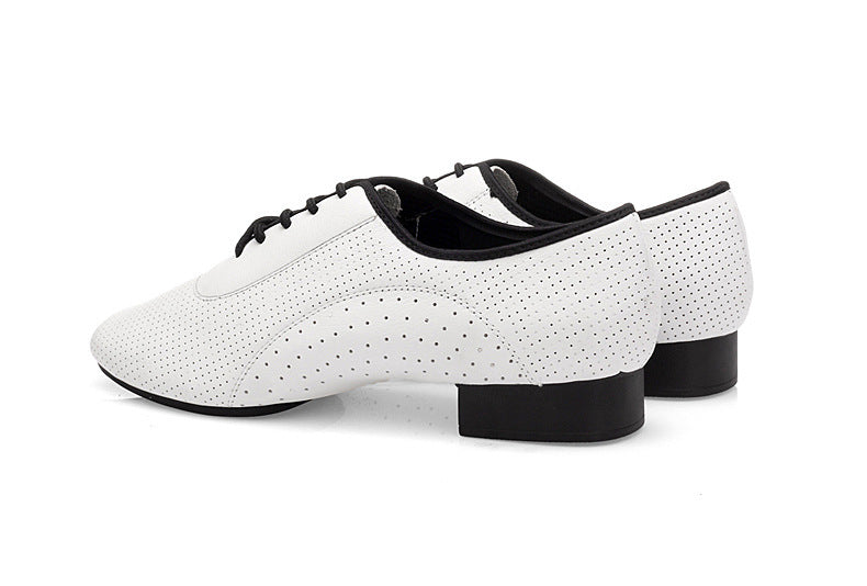 Herren-Lederschuhe für Modernen Tanz – Stilvolle Outdoor-Latin-Tanzschuhe mit Gummisohle