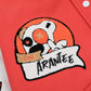 Baseballjacke für Herren mit Cartoon-Stickerei, Kontrastfarben und dicker Steppung