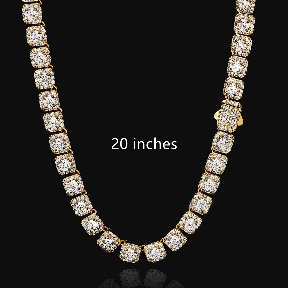 10 mm Federklemmen-Verschluss Quadratische Rock Candy Kette