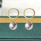 Pendientes de perlas de agua dulce de oro de 18 quilates AU750
