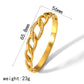 18K Gold Offenes Titanstahl-Armband – Stilvoll und Modern
