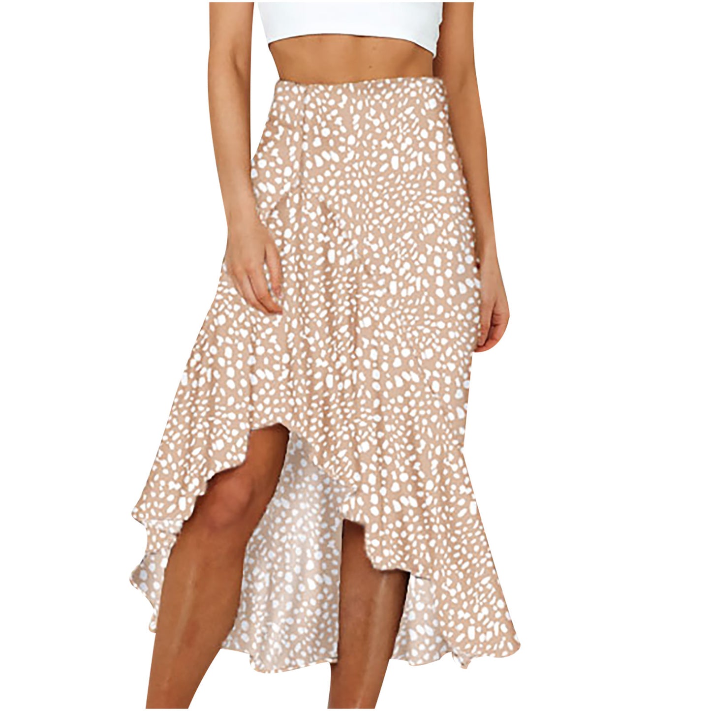 Casual Leopard-Print Maxirock – Lockerer A-Linien-Stil mit Schlitz