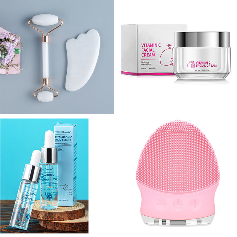 Hyaluronsäure-Gesichtsserum Anti-Aging Porenverkleinerung Aufhellende Feuchtigkeitsspendende Gesichtscreme für trockene Hautpflege