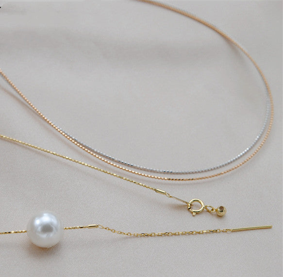 Kettenverlängerungskette 18K Gold Halskette Sleeve Kettenhalter DIY Zubehör
