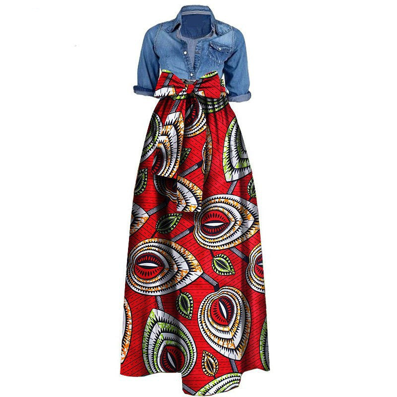 Afrikanischer Damenrock – 100 % Baumwolle mit Batikdruck