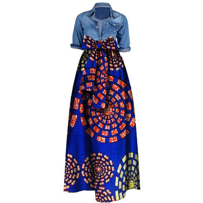 Afrikanischer Damenrock – 100 % Baumwolle mit Batikdruck