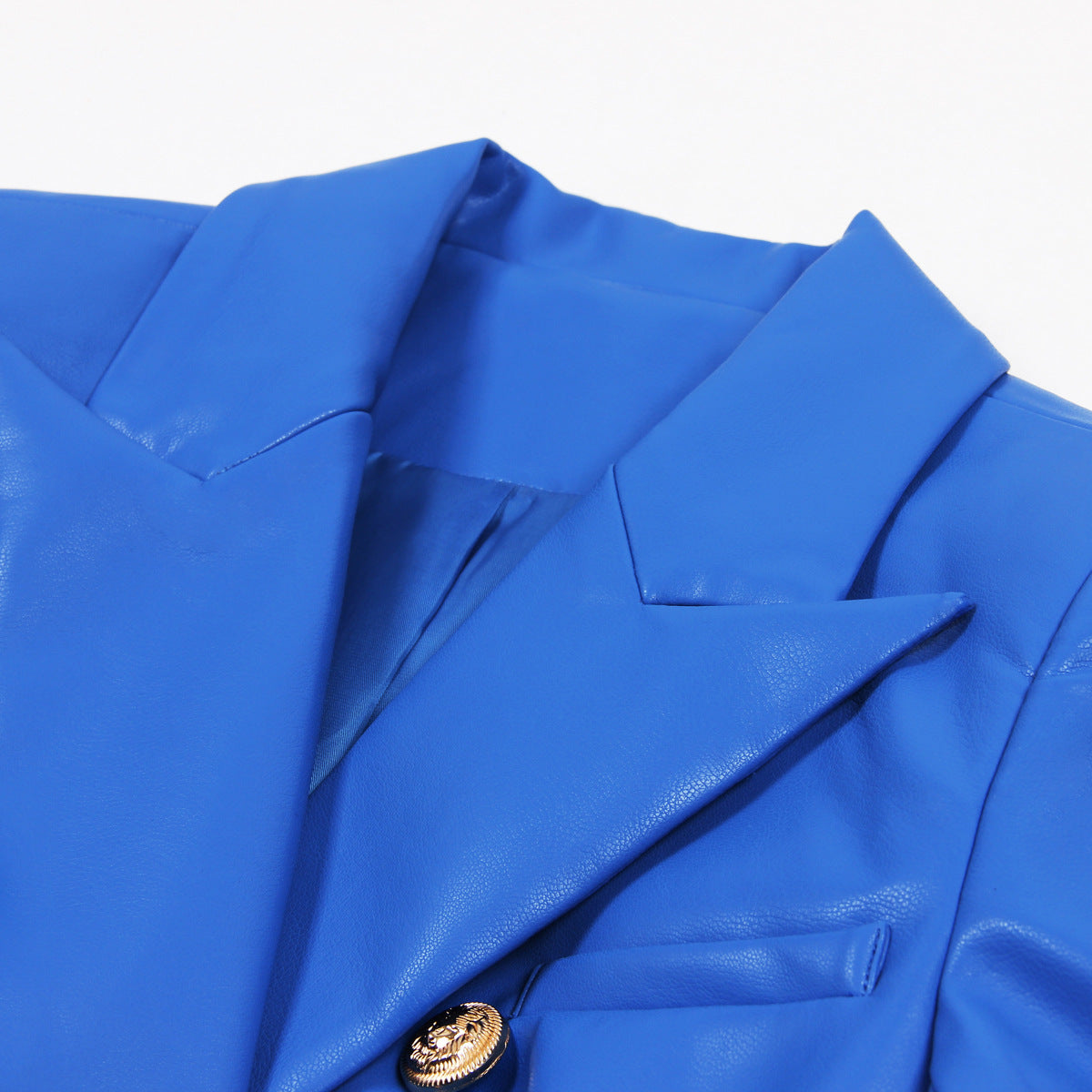 women's suit-style leather jacket