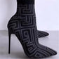 Women's High Heel Boots - Fashionable over-the-knee boots with pointed toe and thin heel