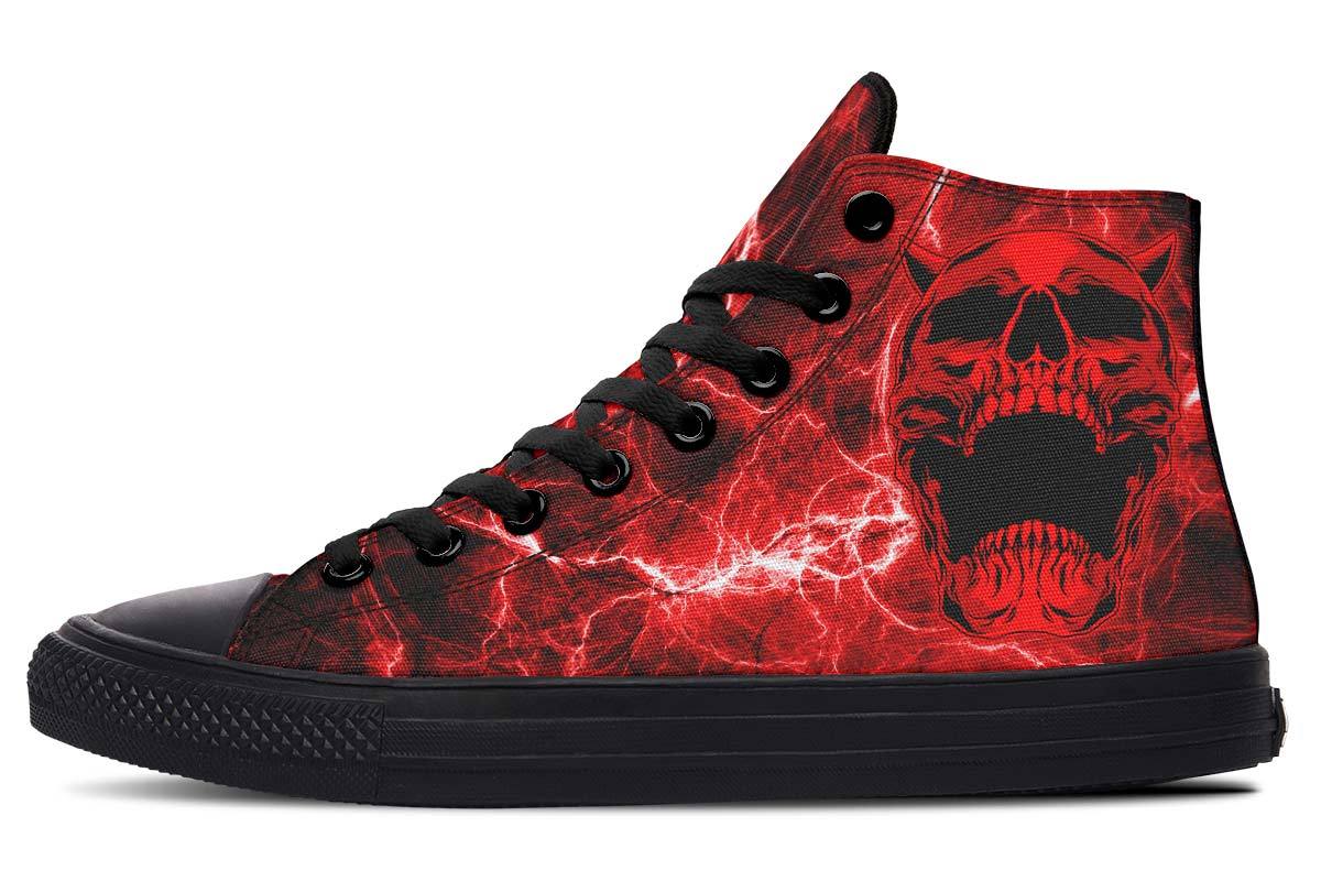 Hochwertige High-Top-Canvas-Schuhe mit Farbverlauf – Unisex