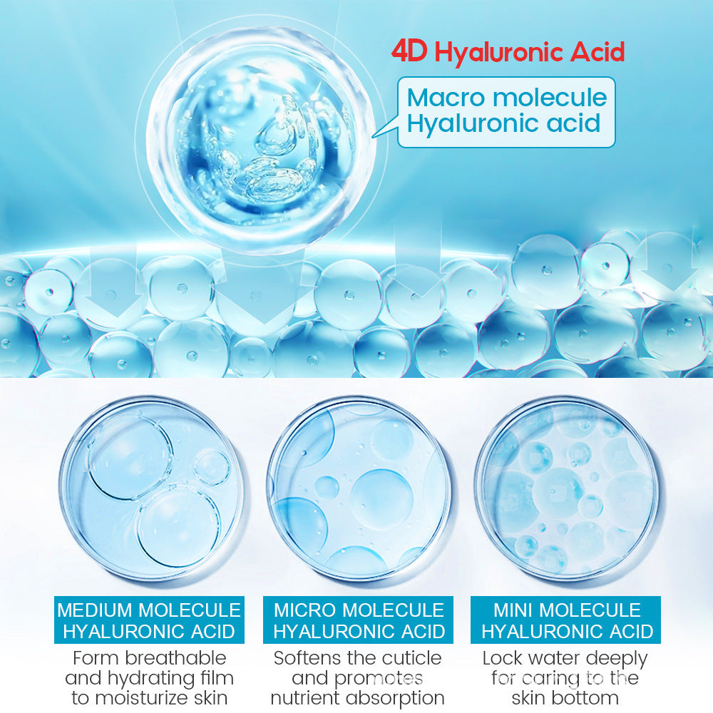 Hyaluronsäure-Gesichtsserum Anti-Aging Porenverkleinerung Aufhellende Feuchtigkeitsspendende Gesichtscreme für trockene Hautpflege