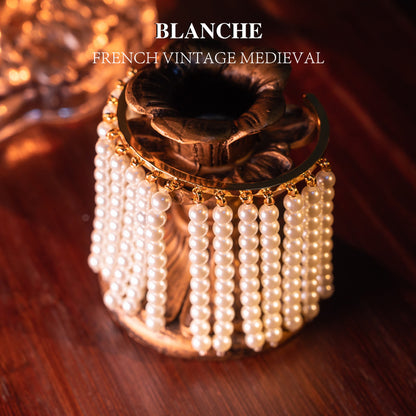 Pulsera Retro Elegante de Cuentas de Vidrio con Borlas - Gracia y Estilo 