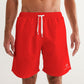 Feuerrote 7"= 18 cm, Klassische Herren-Badeshorts