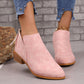 Chunky Heel Ankle Boots mit V-Ausschnitt – Modisch für Herbst und Winter