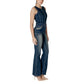 Desigual Anzug Damen Azurblau Mit Reißverschluss Ärmelos