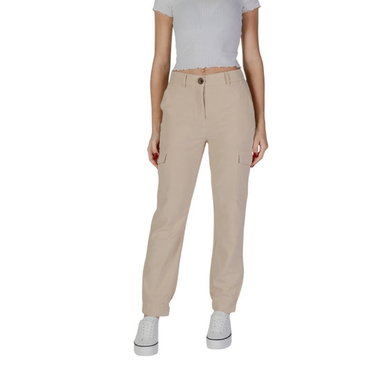 B.young Hose Damen Beige Einfarbig Für Frühling Sommer