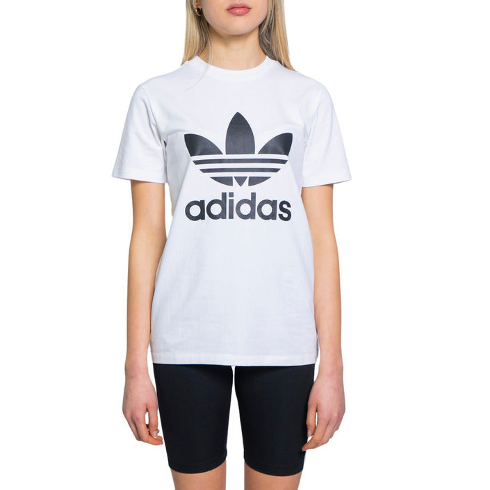 Adidas T-Shirt Damen Weiß Kurzarm Für Frühling Sommer