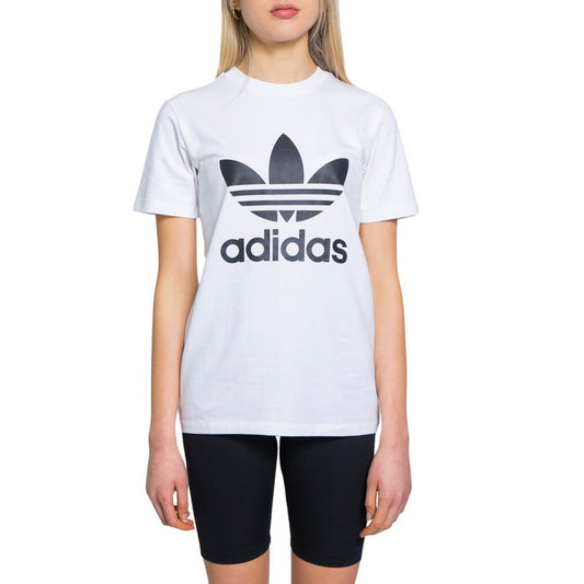Adidas T-Shirt Damen Weiß Kurzarm Für Frühling Sommer